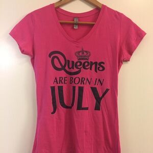 Pink Graphic Tee - Queens Are Born in July